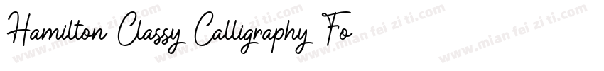 Hamilton Classy Calligraphy Font字体转换